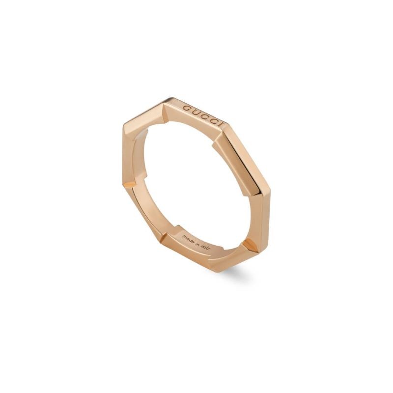 18k Rose Gold Link To Love Studded Ring