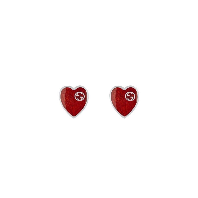 Red GG Heart Earrings