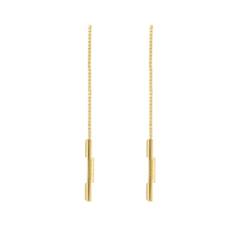 18k Yellow Gold Link To Love Threader Drop Earrings