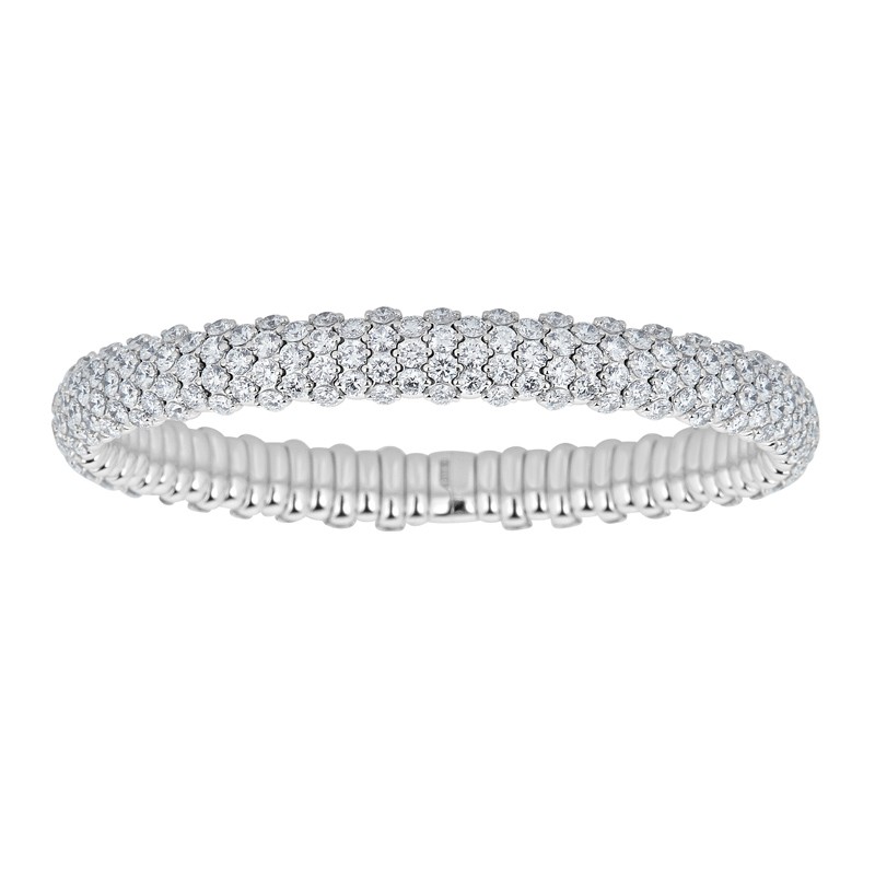 18k White Gold Diamond Stretch Bracelet